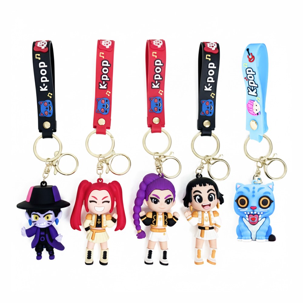 케이팝 데몬 헌터스 굿즈 케데헌 실리콘 키링 5개 1세트, 5개, 케데헌 키링세트 15,800원