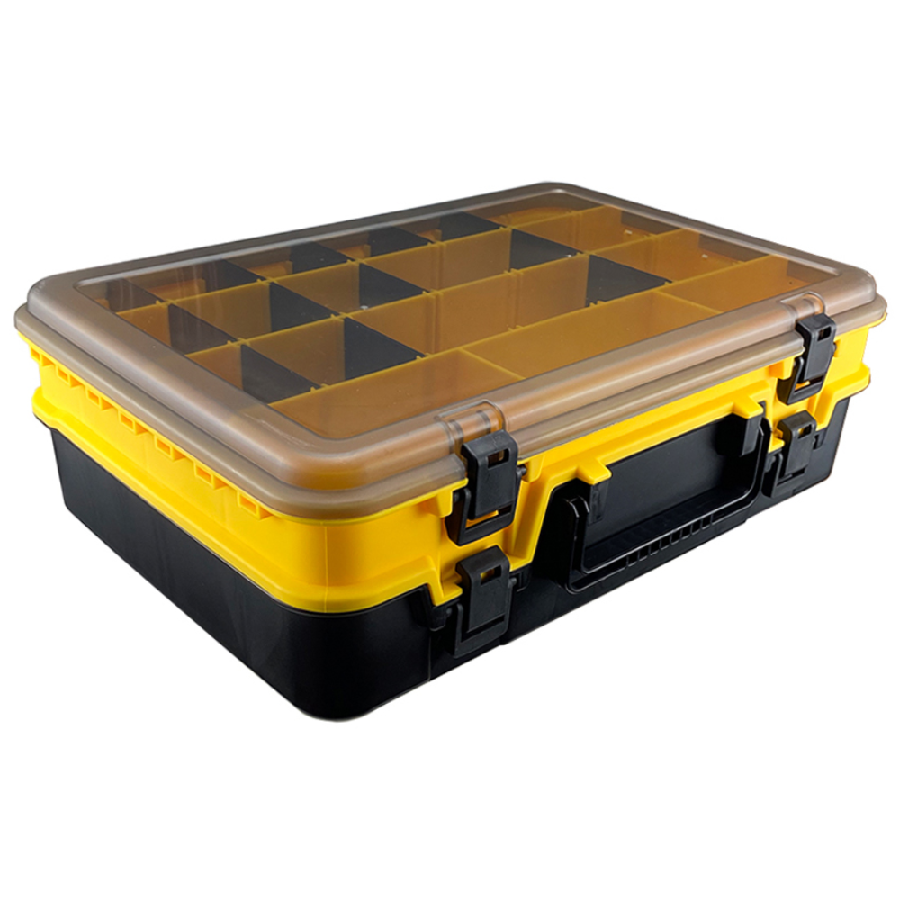 아띠꼴로 대형 낚시 태클박스 양면 소품 케이스 수납 정리함, 1개, 콘옐로우 18,700원