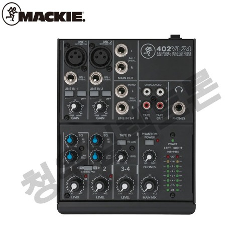 파티룸 4채널 아날로그 오디오믹서 맥키 402VLZ4 290,000원