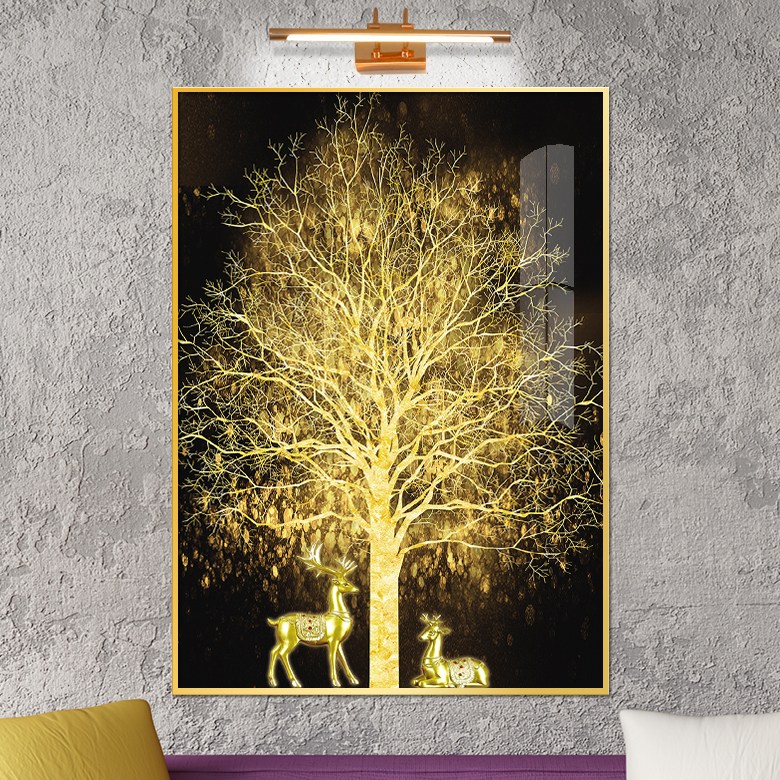 보고아트 돈 들어오는 풍수 인테리어 황금 나무 코인 황금 사슴 거실 현관 그림 액자, [8번]황금나무 블랙_커플사슴 78,900원