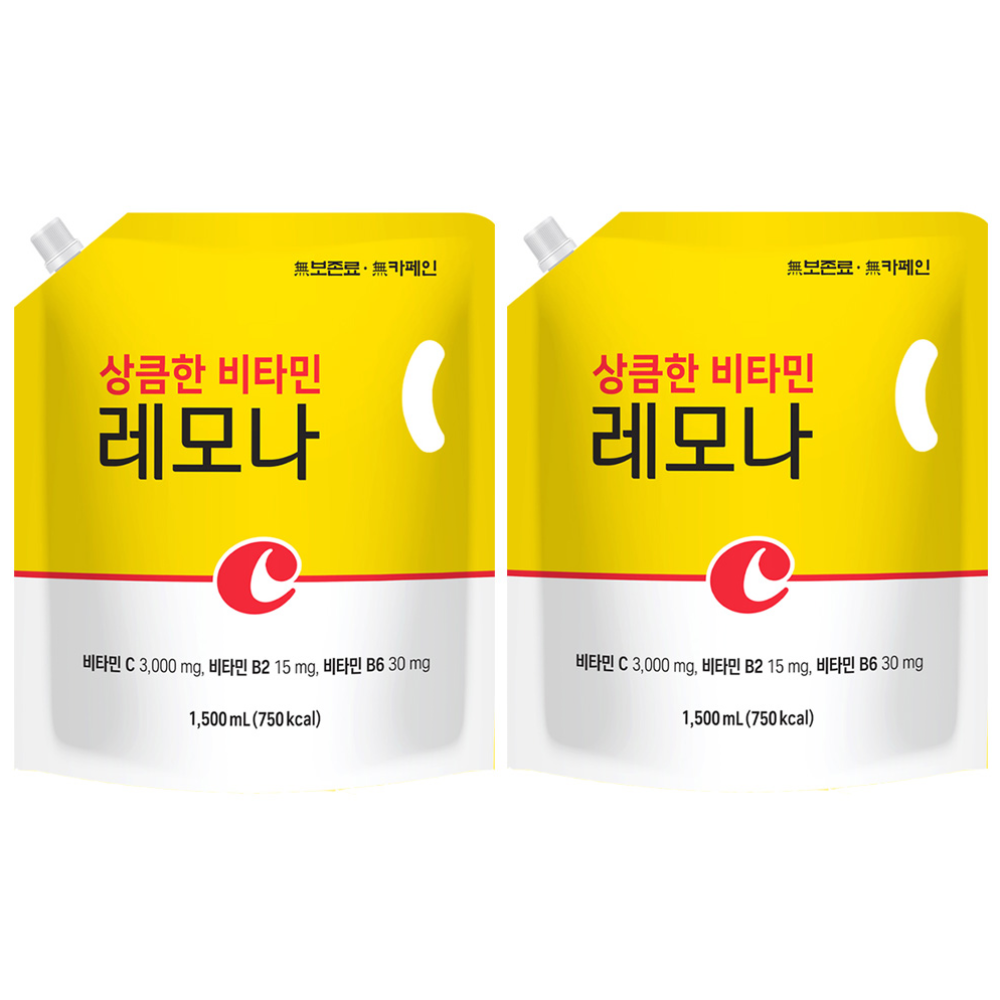 [태웅식품본사] 상큼한비타민 레모나 '하루 한 포 간편한 건강습관', 이제는 물 없이도 레모나! 간편하게 마시는 하루 비타민! 어디서든, 누구나!, 2개, 1.5L 16,800원