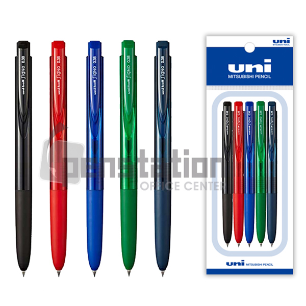 유니볼 시그노 노크식 RT1 0.38mm 5개 세트 10,000원