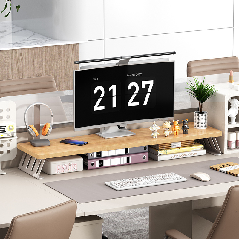 Felorita 원목 모니터받침대 데스크 받침대 책상정리 받침대, 원목+화이트 24,990원