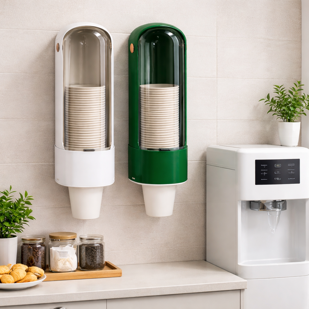 딜하우스 무타공 종이컵 디스펜서 컵 홀더, 1개, 화이트 12,100원