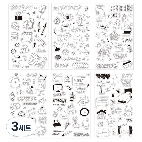 모노라이크 리틀두들 테마 스티커 6종 세트 29,160원