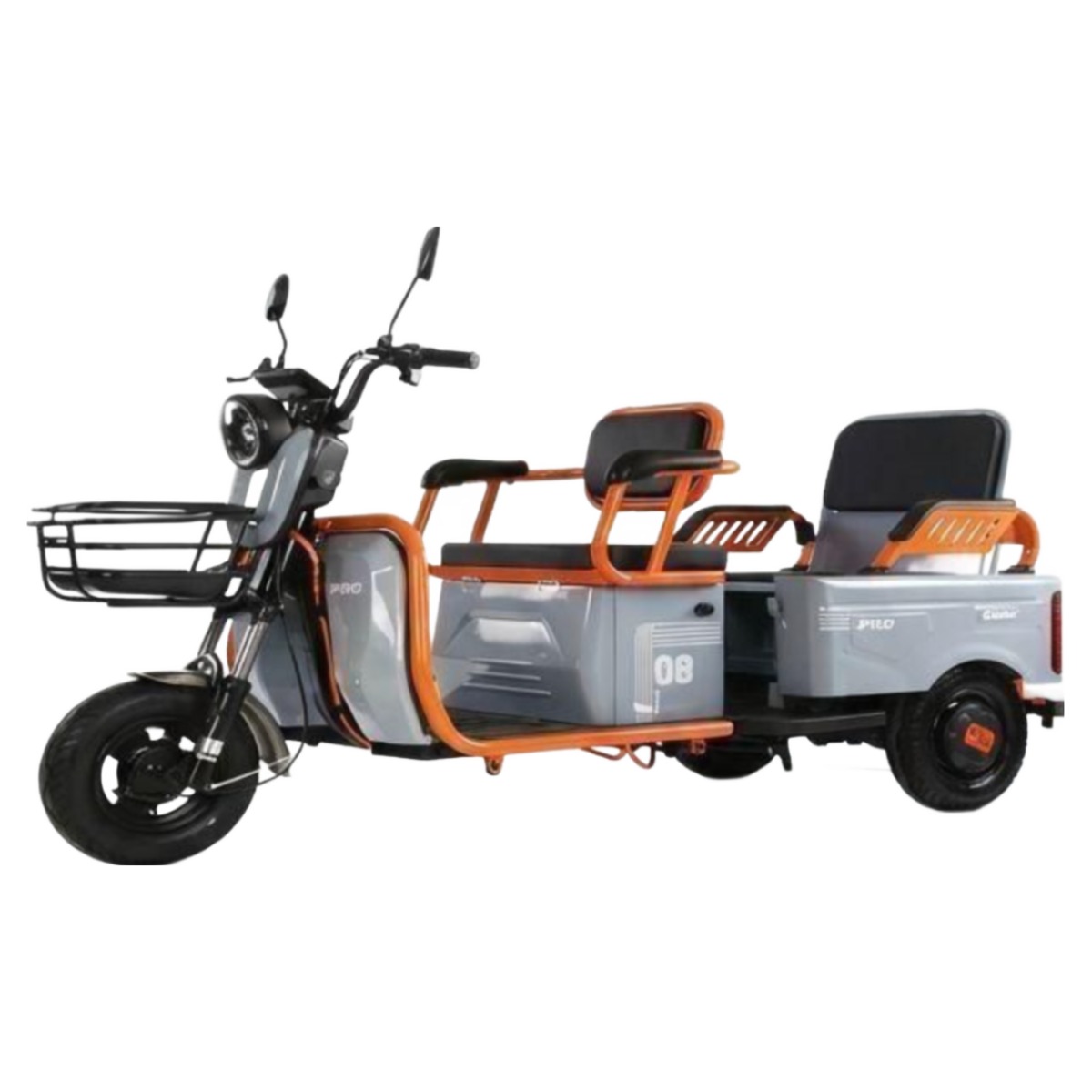 에코트라이브 튼튼한 전기 삼륜 전동 스쿠터 바이크 화물 세발 오토바이 삼발이, 그레이, 1개 1,297,300원