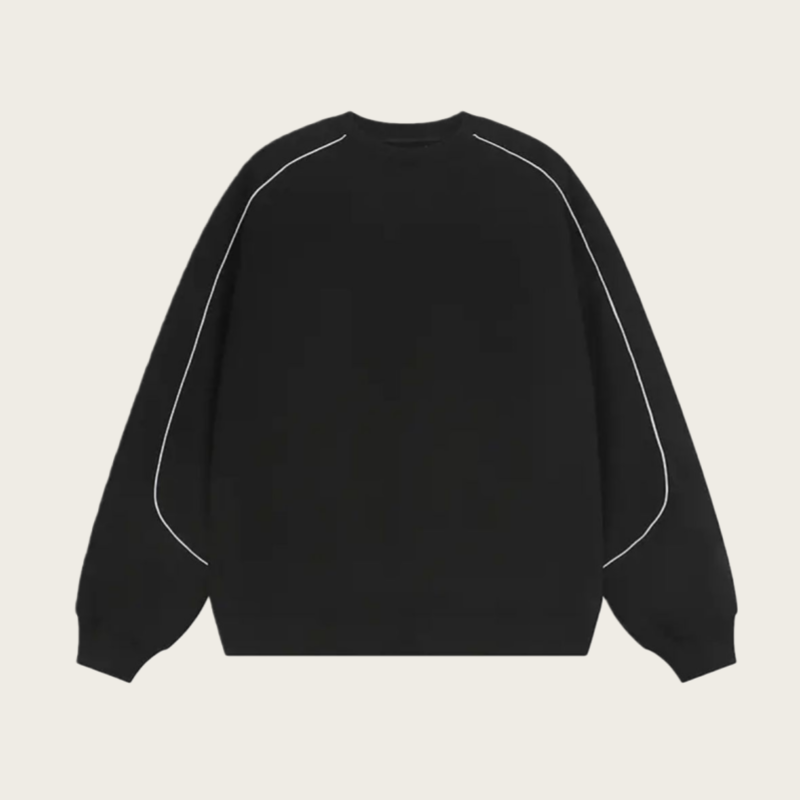 Makone 여성 가을 겨울 라운드 스트라이프 기모 도톰 캐주얼 기모 맨투맨 33,900원