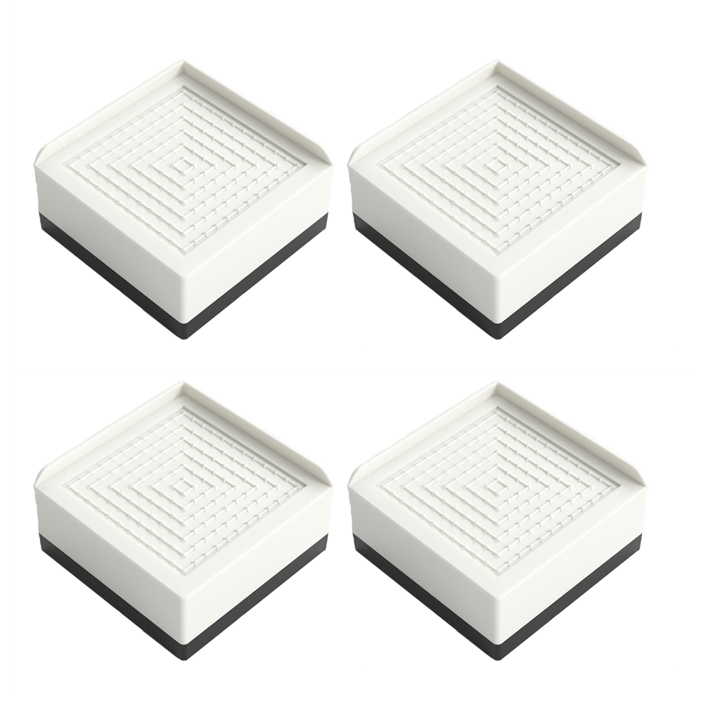 L자형 가구 다리 높이 조절 블랙 받침 대 미끄럼방지 진동 방지 쇼파 서랍 침대 책상 싱크대 세탁기, 화이트 1단 4P, 1개 12,300원