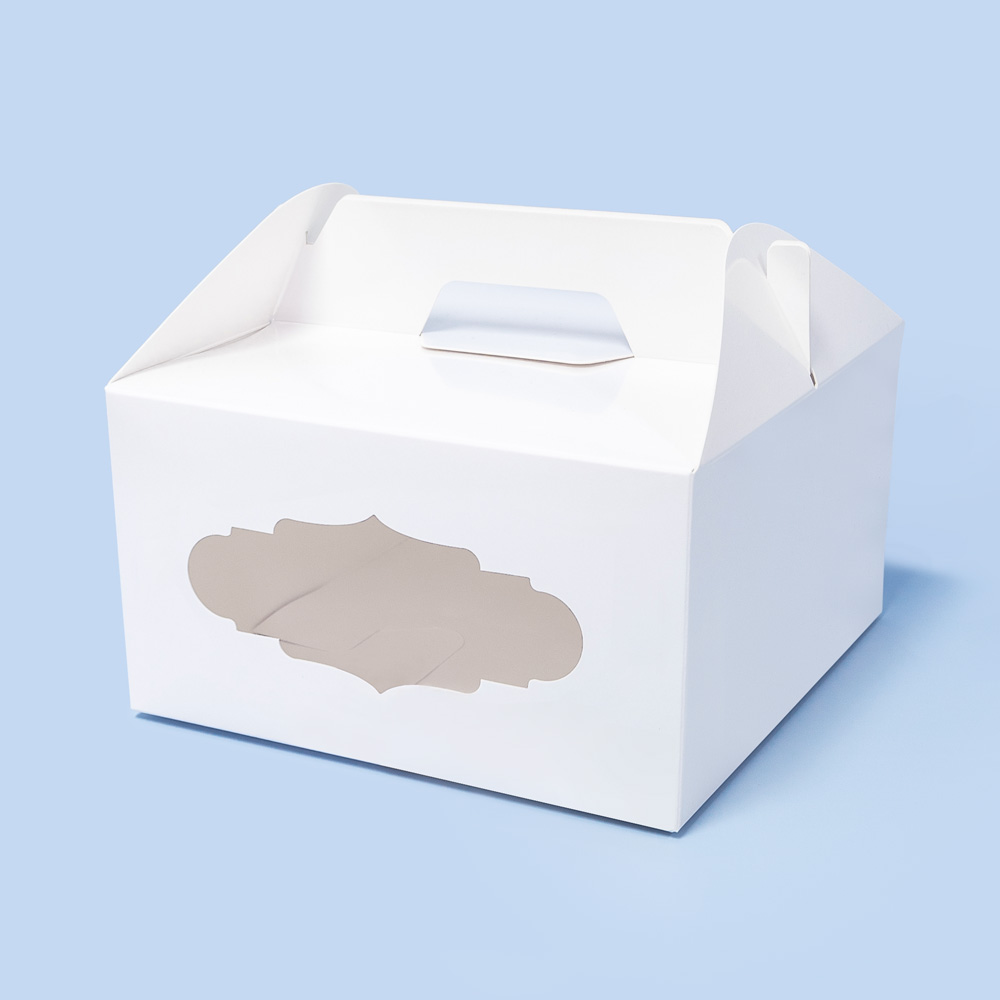 제이팩토리 컵케익 머핀 창타입 포장박스 타르트 손잡이 선물상자 4구, 백색, 50개 49,500원