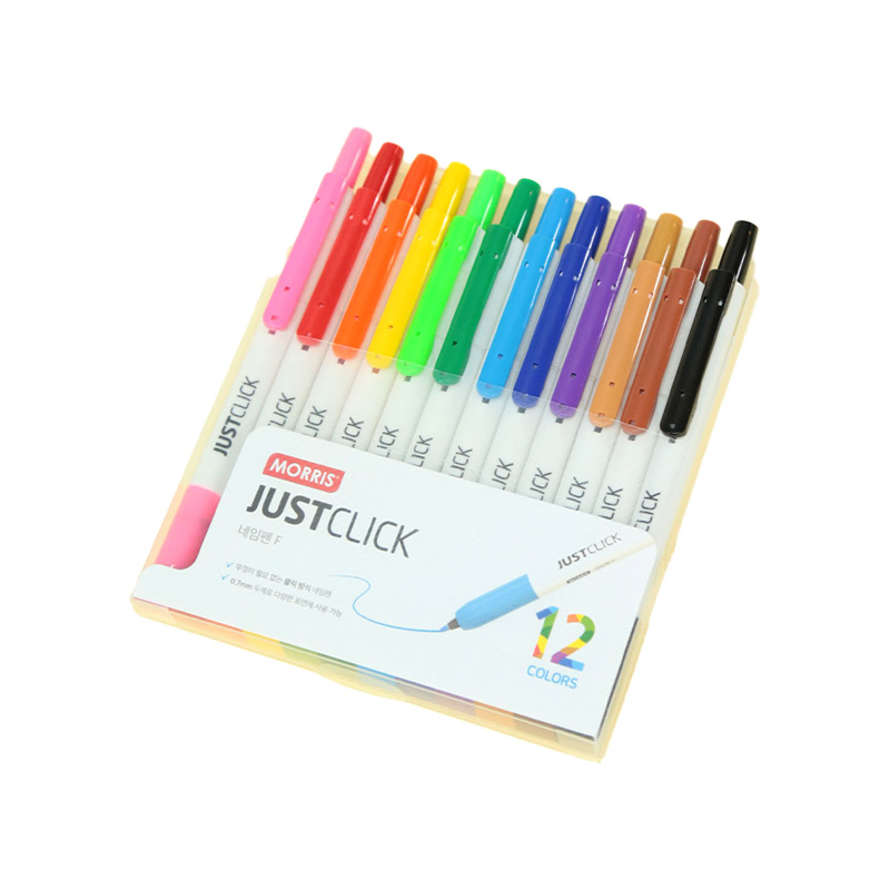 모리스 저스트클릭 노크식 네임펜 F 12색세트/클릭식 16,400원