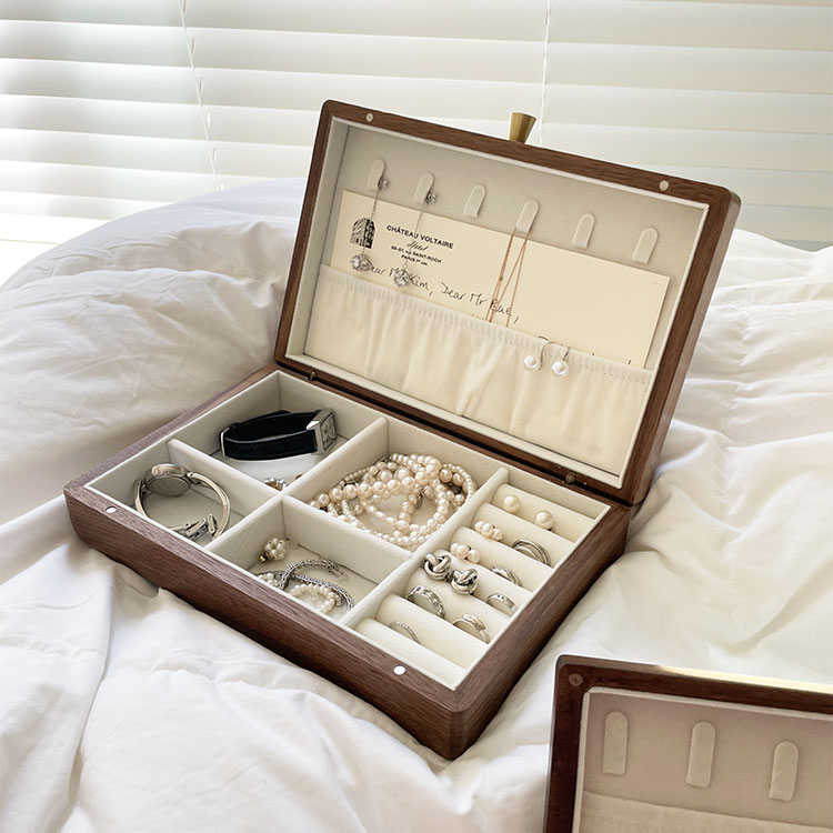 고급 원목 보석함 악세사리보관함 귀걸이 진열 반지케이스, 1개 59,800원