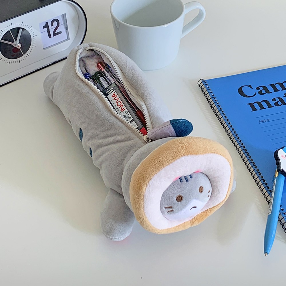 홈바내쓰 귀여운 고양이 붕어빵 인형 필통 14,900원