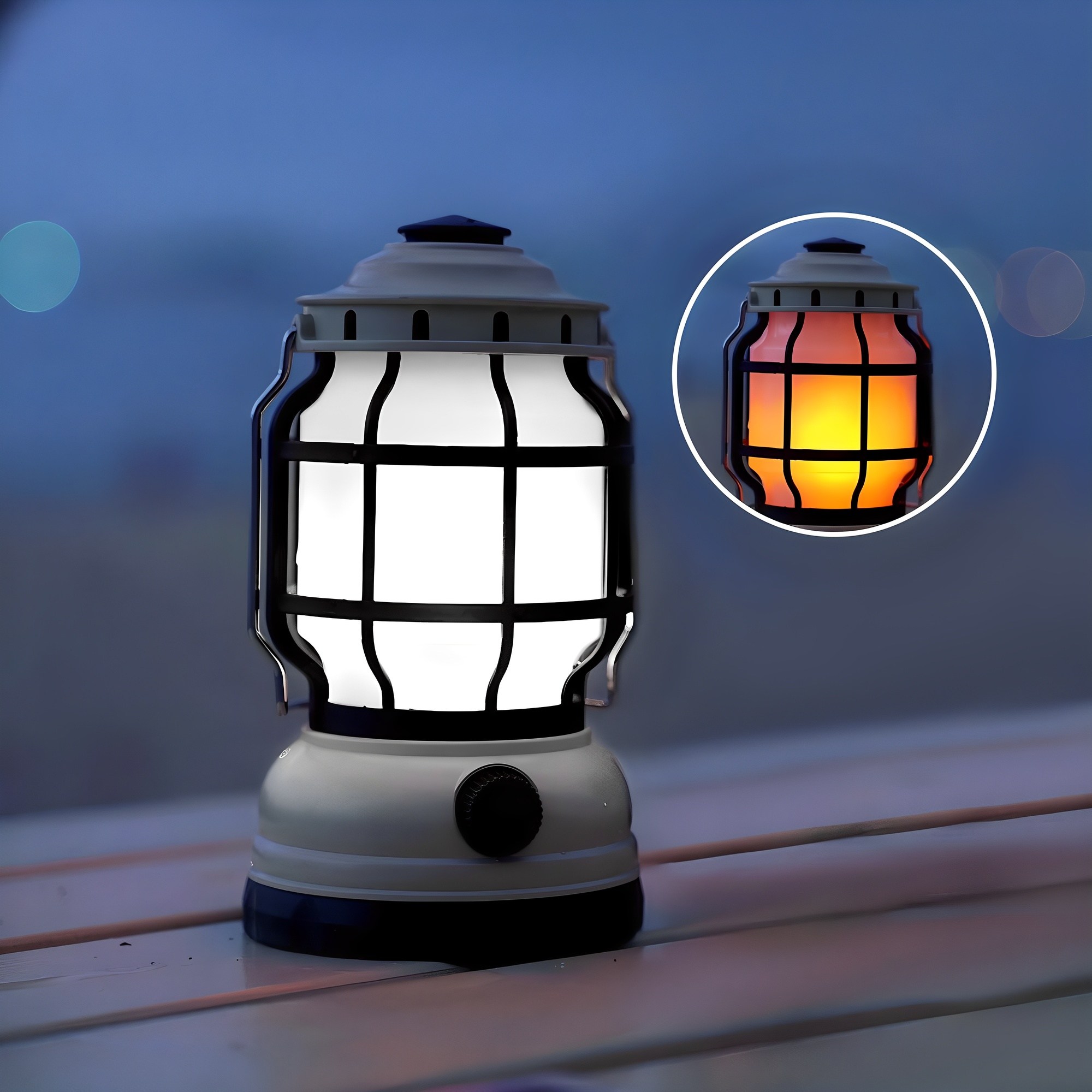 코멧 아웃도어 불꽃 LED 캠핑랜턴 (2가지 조명 모드 / 무단계 밝기 조절) 7,580원