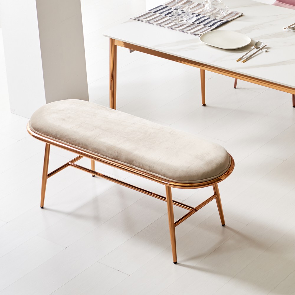 렌느 벨벳 패브릭 식탁벤치 2인용 3인용 벤치의자 86,600원