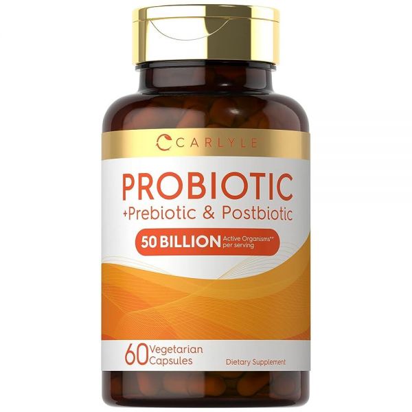 Carlyle 여성 및 남성용 프로바이오틱 | 500억 CFU | 60캡슐 | 프리바이오틱 및 포스트바이오틱 플러스 | 복합 보충제 | 채식주의자, GMO 프리, 글루텐 프리 29,400원