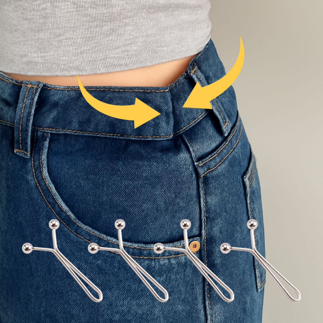 오데트 Y핀 허리 조절 클립 바지 허리줄이기 옷핀, 실버, 4개 7,000원