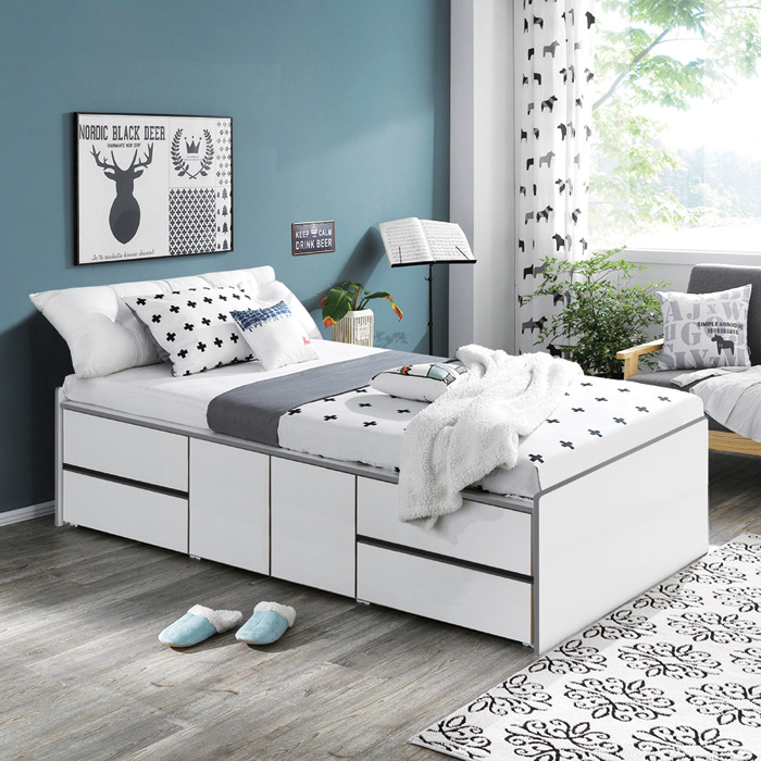 퍼스웰 샤인2단 무헤드 LPM수납서랍침대 프레임.슈퍼싱글(WF_276), 단일색상 292,000원