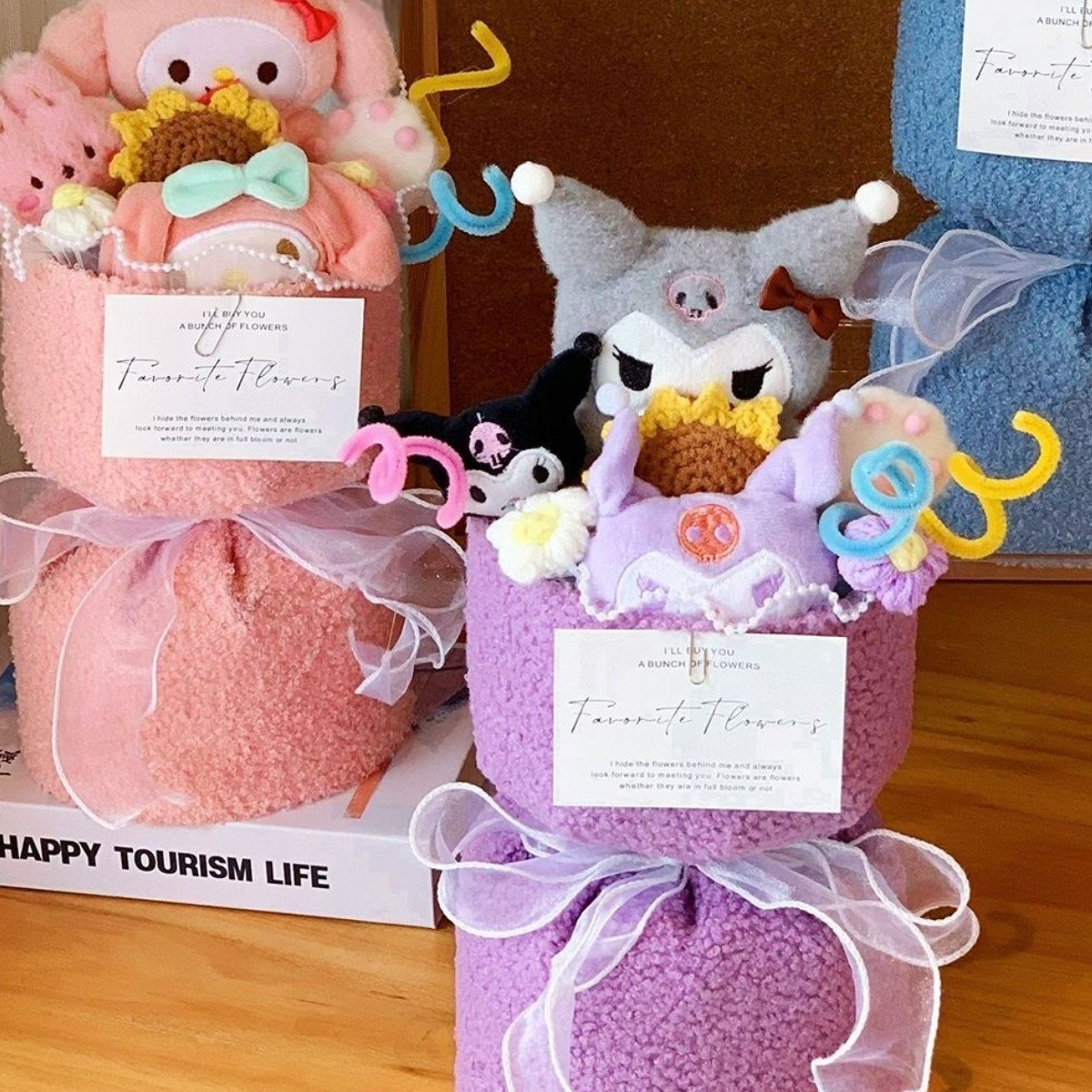 산리오 캐릭터 이벤트꽃 인형 꽃다발 귀여운 쇼핑백 선물포장세트, 1개, 마이멜로디 14,800원