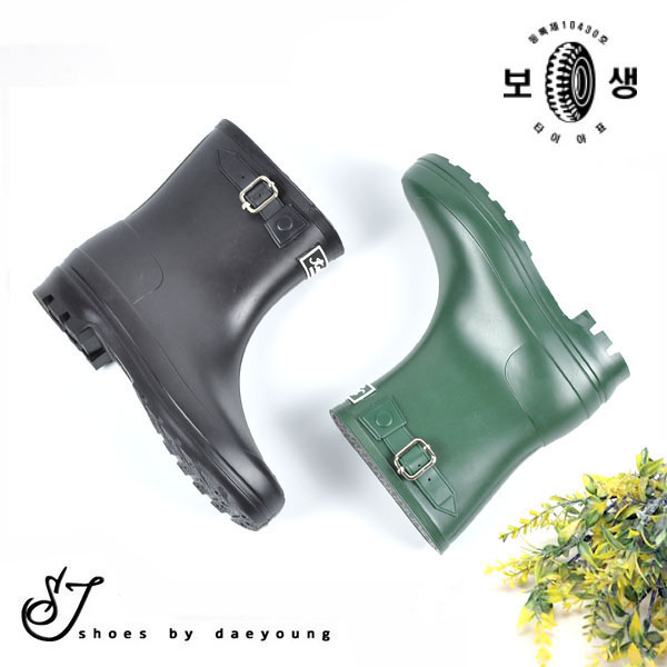 [SJshoes] 국내산 쿠션 좋은 푹신푹신한 보생 패션 숏 레인부츠 센스2호 28,000원
