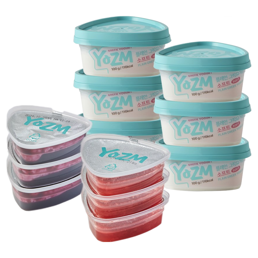요즘 플레인그릭요거트소프트 6개+콩포트(블루베리,딸기) 2개, 1개, 100g 29,400원