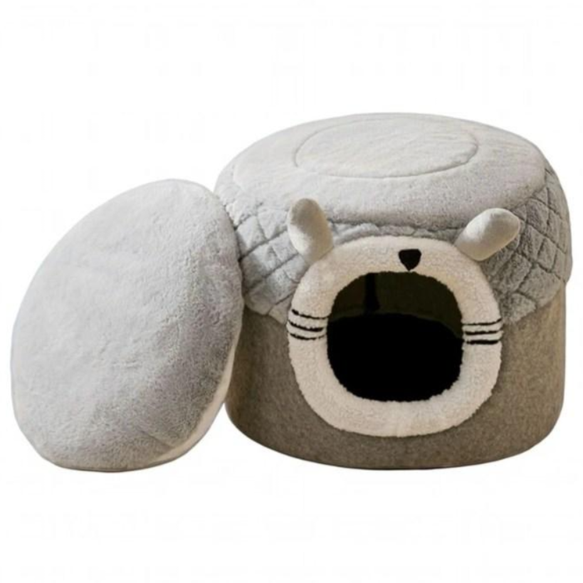 틴다샵 담요증정 겨울용 보온 고양이집 사계절, 1개, 그레이 33,900원
