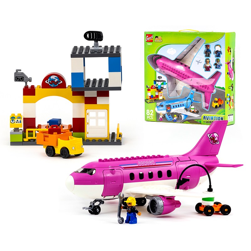 제노그로우 블럭놀이 점보비행기 레고호환블럭 파랑/분홍 유아블럭 어린이날선물 졸업선물 입학선물, 1개, 분홍/102610 41,900원