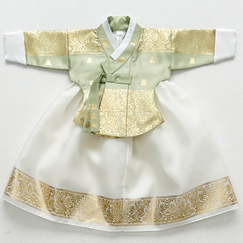 예솔 금박 연두당의 여아한복 (백일~10호) 어린이 키즈 돌잔치 유아 아동한복 93,000원