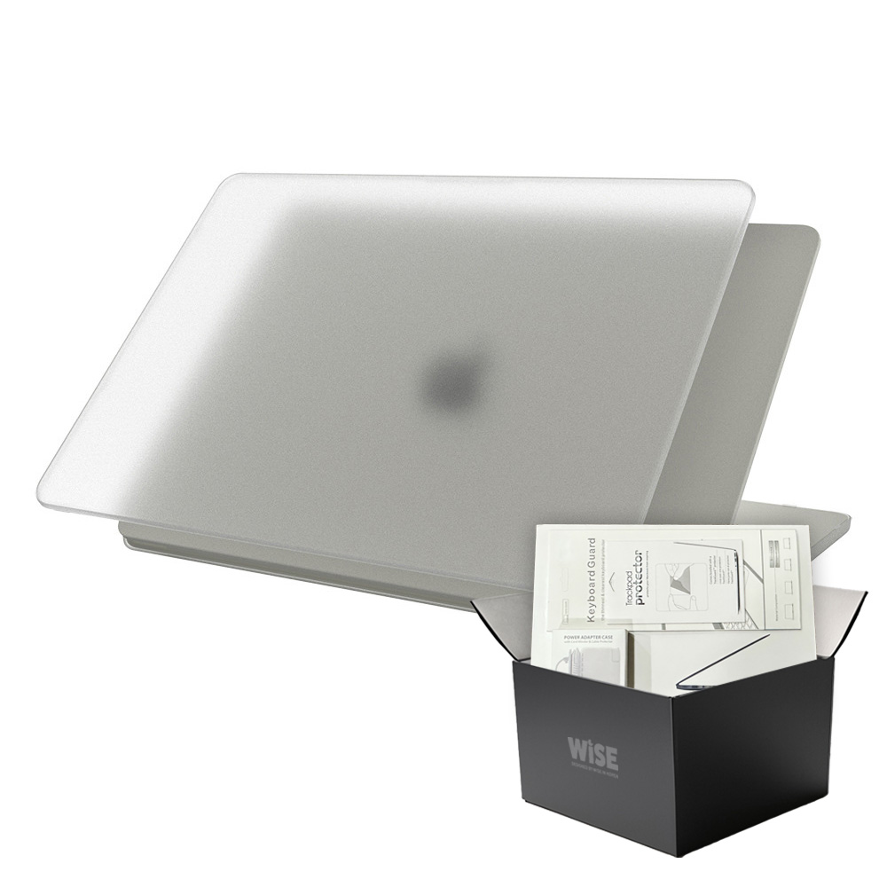 와이즈 맥북에어 13인치 풀세트(투명 매트 케이스 + 투명 키스킨 + 트랙패드 필름 + 어댑터 케이스) A1369 A1466, 1개 47,600원
