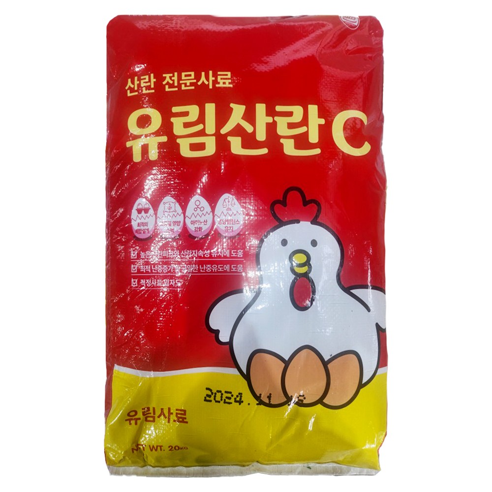유림산란 닭 사료 산란 크럼블 청계 오골계, 1개, 20kg 21,900원