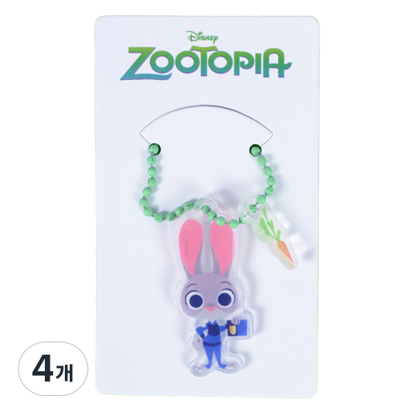 아이노케이 디즈니 주토피아 아크릴 키링 주디, 혼합색상, 4개 34,300원