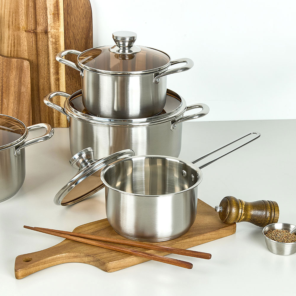 IH인덕션 스텐 냄비세트 편수 양수 전골 곰솥 뒤틀림방지 끓어넘침방지, 1세트, 3종(18편수,20양수,26전골), 스텐 49,800원