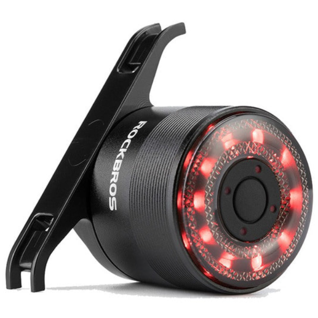 ROCKBROS 자전거 초경량 자전거후미등 7컬러 LED 방수설계 USB충전식 Q1 + 고정브라켓2가지 15,900원