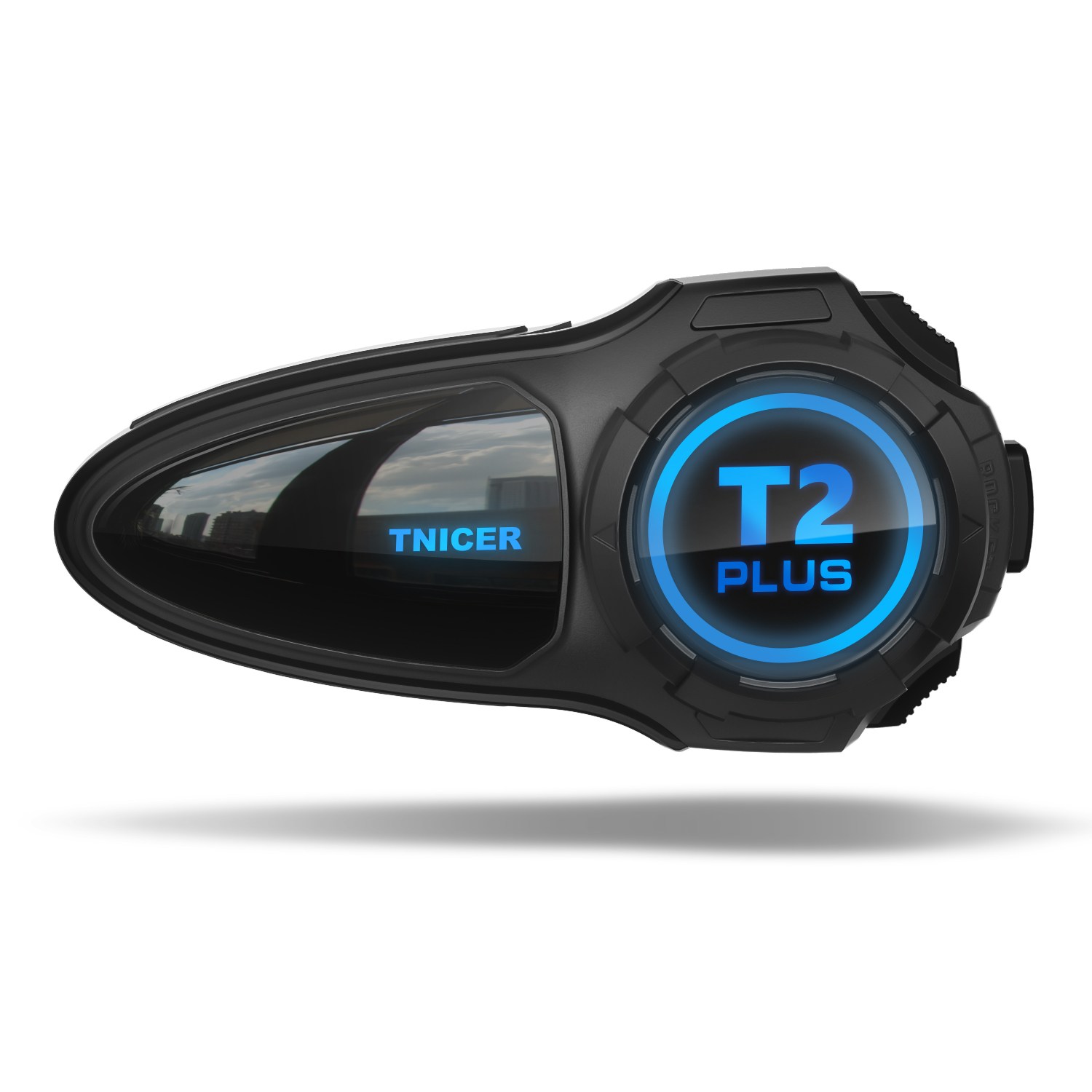 TNICER T2Plus 듀얼 소음방지 듀얼칩 오토바이 헬멧 블루투스 10인 1000m, 블랙 155,000원