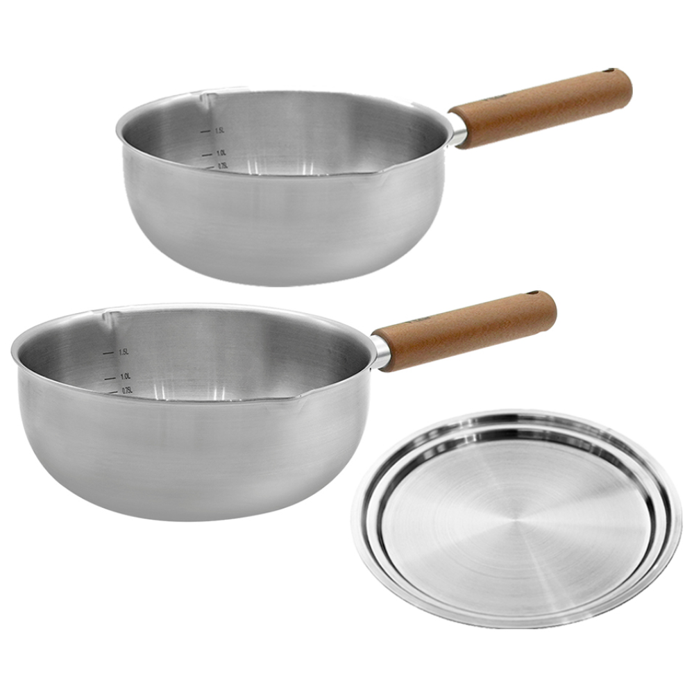 제이비홈 Woody 우디 IH 스텐 멀티 팟 3종 세트 (18cm+20cm+멀티플레이트), 1개 89,000원