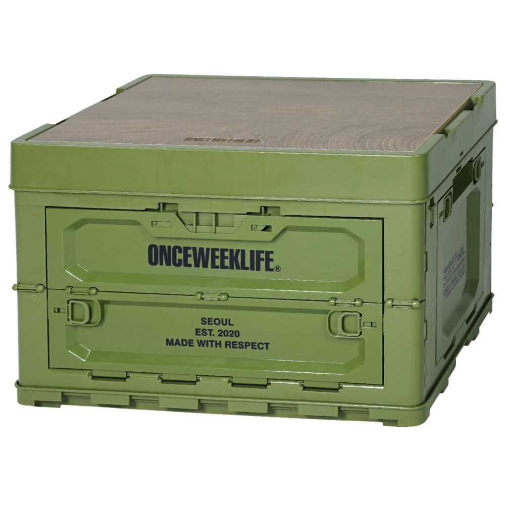 원스위크라이프 아웃도어 캠핑테이블 폴딩박스 4면 멀티 오픈형, 카키 29,990원