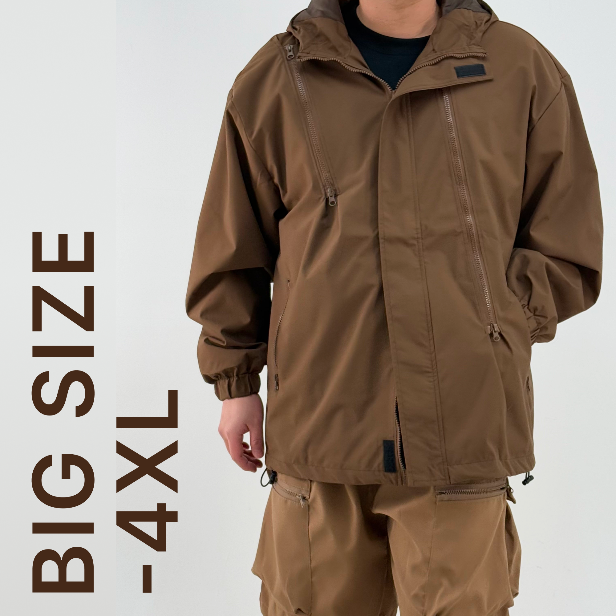 이중지퍼/-4XL 블루제이 빅사이즈 후드 바람막이 34,870원