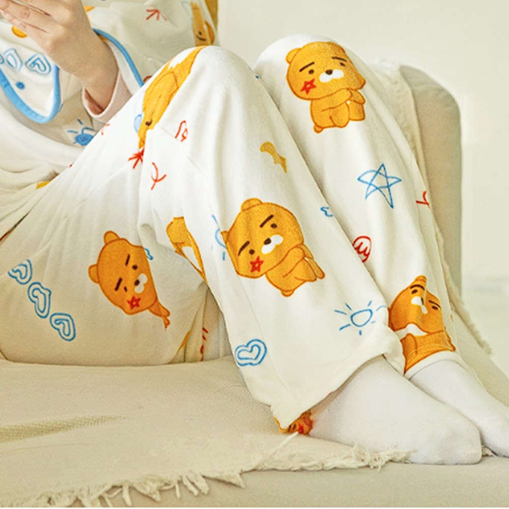 라이언 춘식이 아동 극세사 수면바지 주니어 어린이 잠옷바지 17,100원