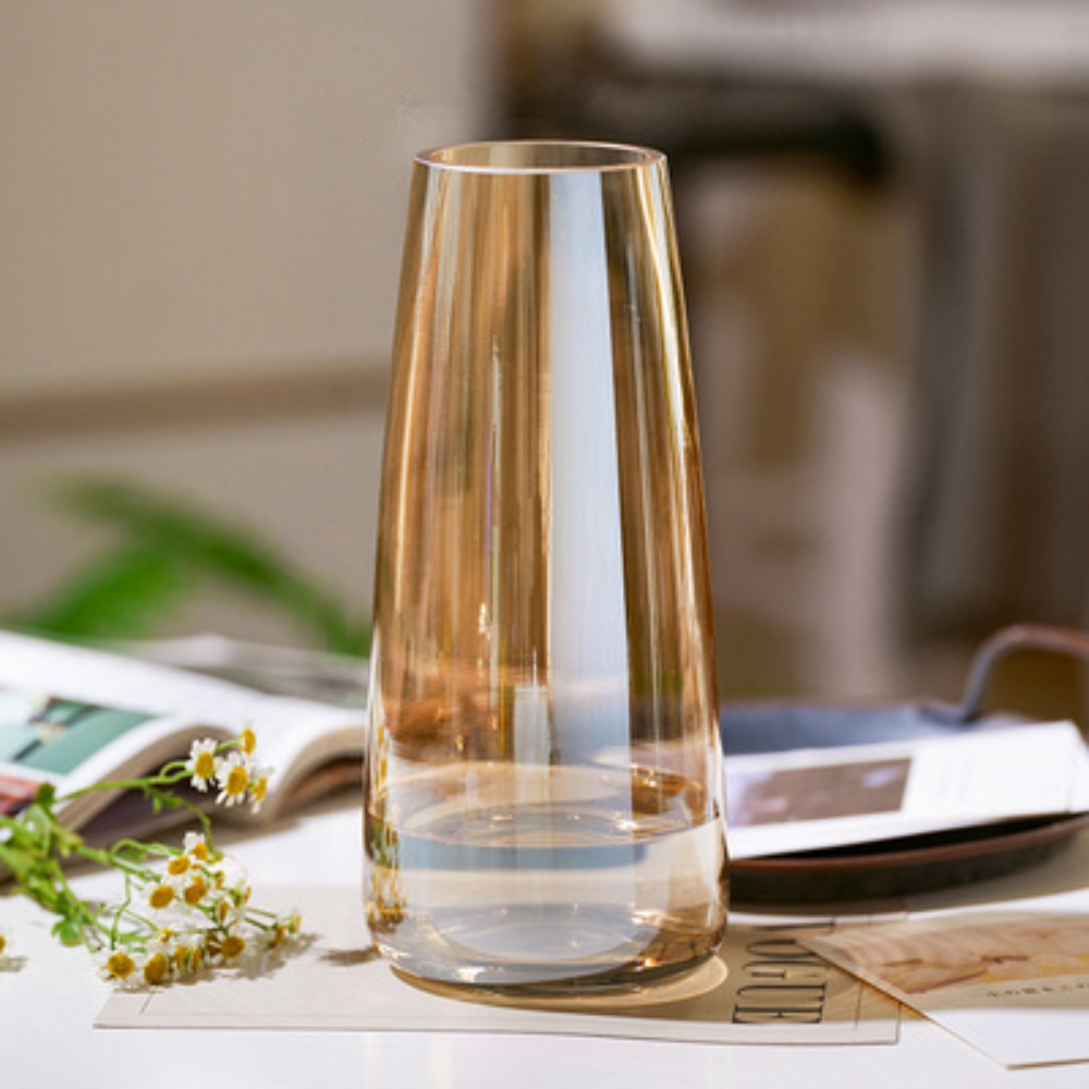 비비드하우스 인테리어 유리 투명 화병, 골드 10,190원