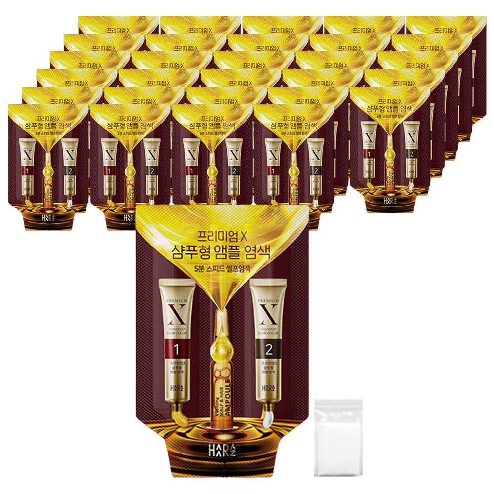 하라즈 프리미엄X 샴푸형 앰플 염색제, 와인갈색, 30개 42,710원