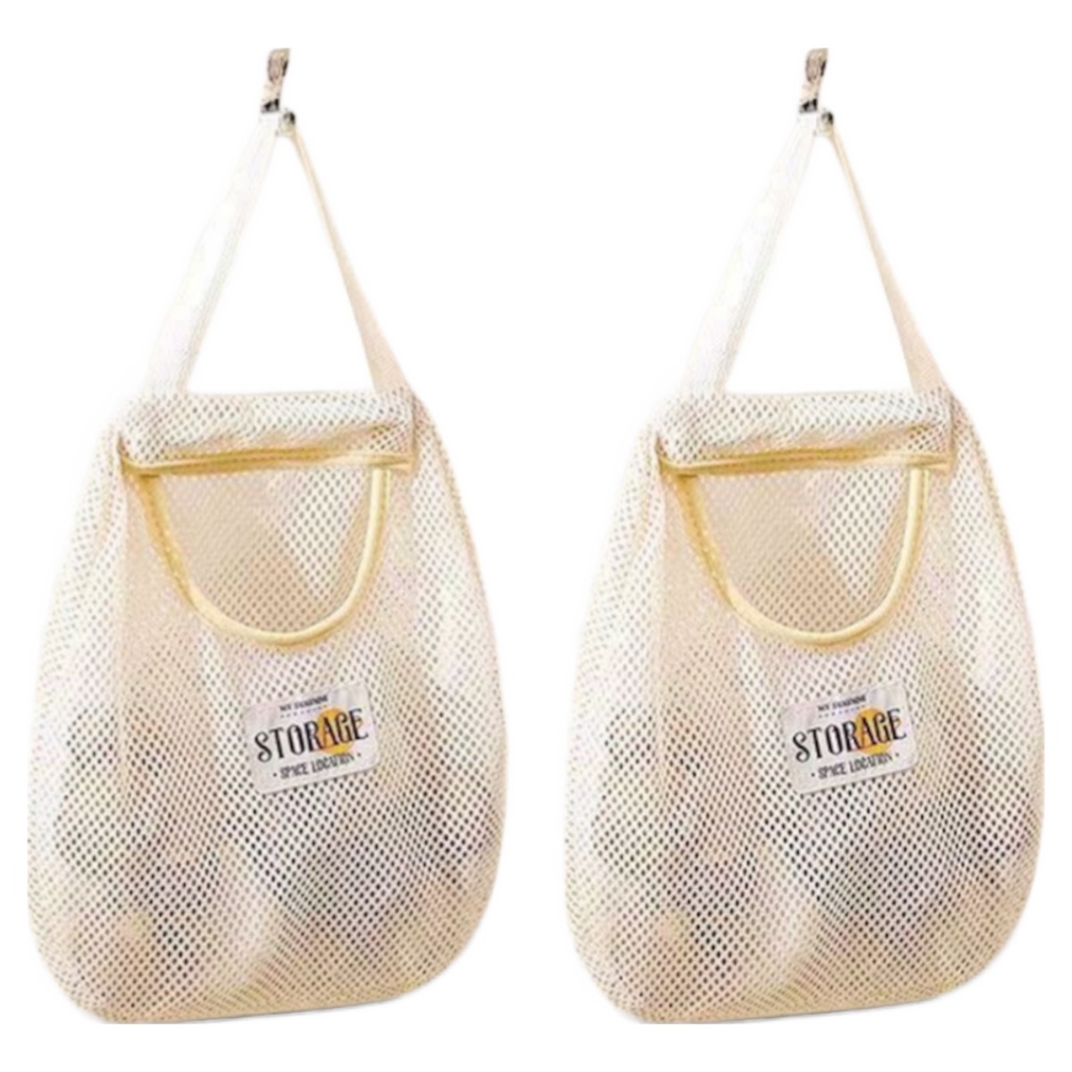 에딕코리 다목적 수납백 양파 마늘 양말 속옷 보관망, 2개, 베이지 7,800원