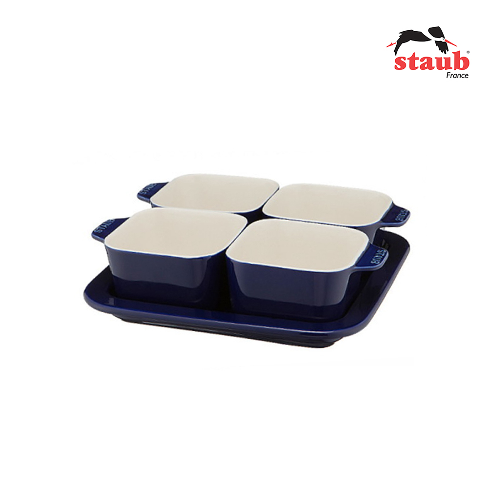 스타우브 사각 서빙 세트 (애피타이저) 다크블루, 단일색상, 1개 58,830원