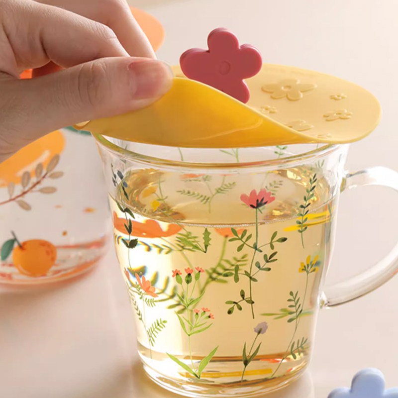 컵뚜껑 실리콘 컵 덮개 머그 찻잔 커버, 옐로우, 1개 5,420원