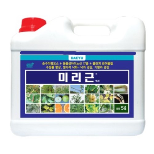 대유 미리근 액제 대용량 미량요소 비료 식물 아미노산 영양제 +전용장갑 47,500원