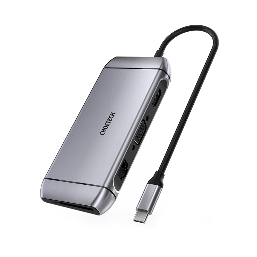 초텍 9in1 USB C타입 어댑터 허브 멀티포트 HDMI 랜포트 VGA 맥북 노트북, 단일상품 75,900원