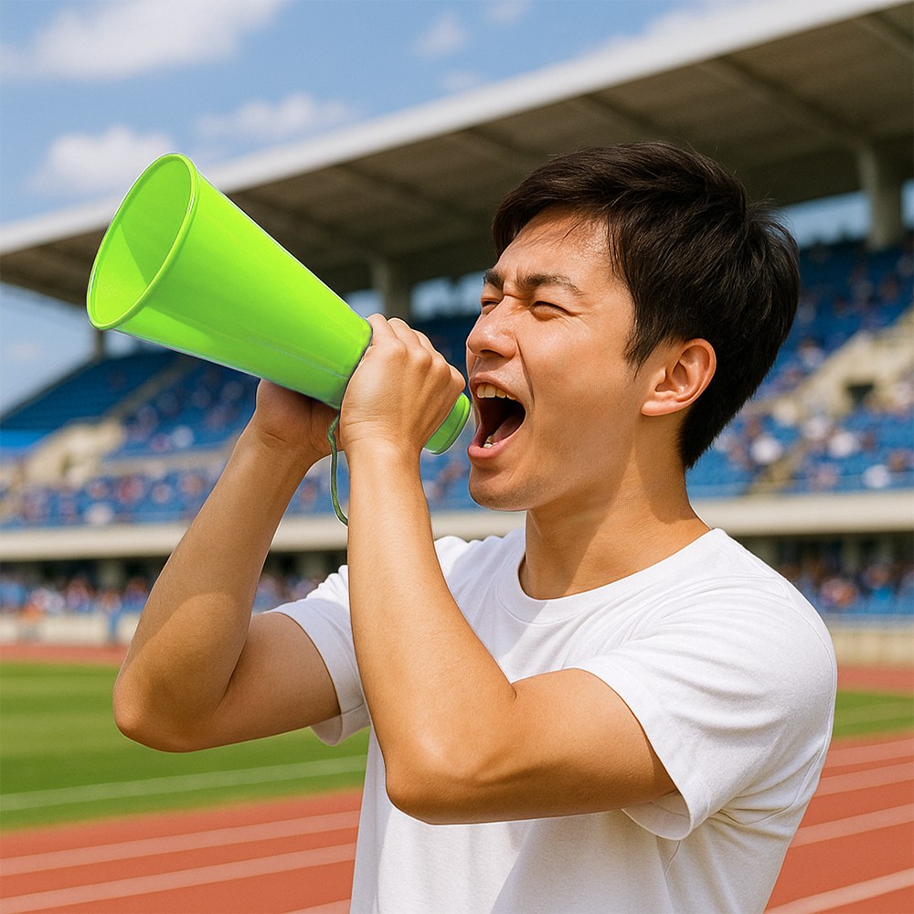 파티쇼 응원 메가폰 중형 체육대회 운동회 확성기 스포츠 경기 응원 도구, 그린 1,800원