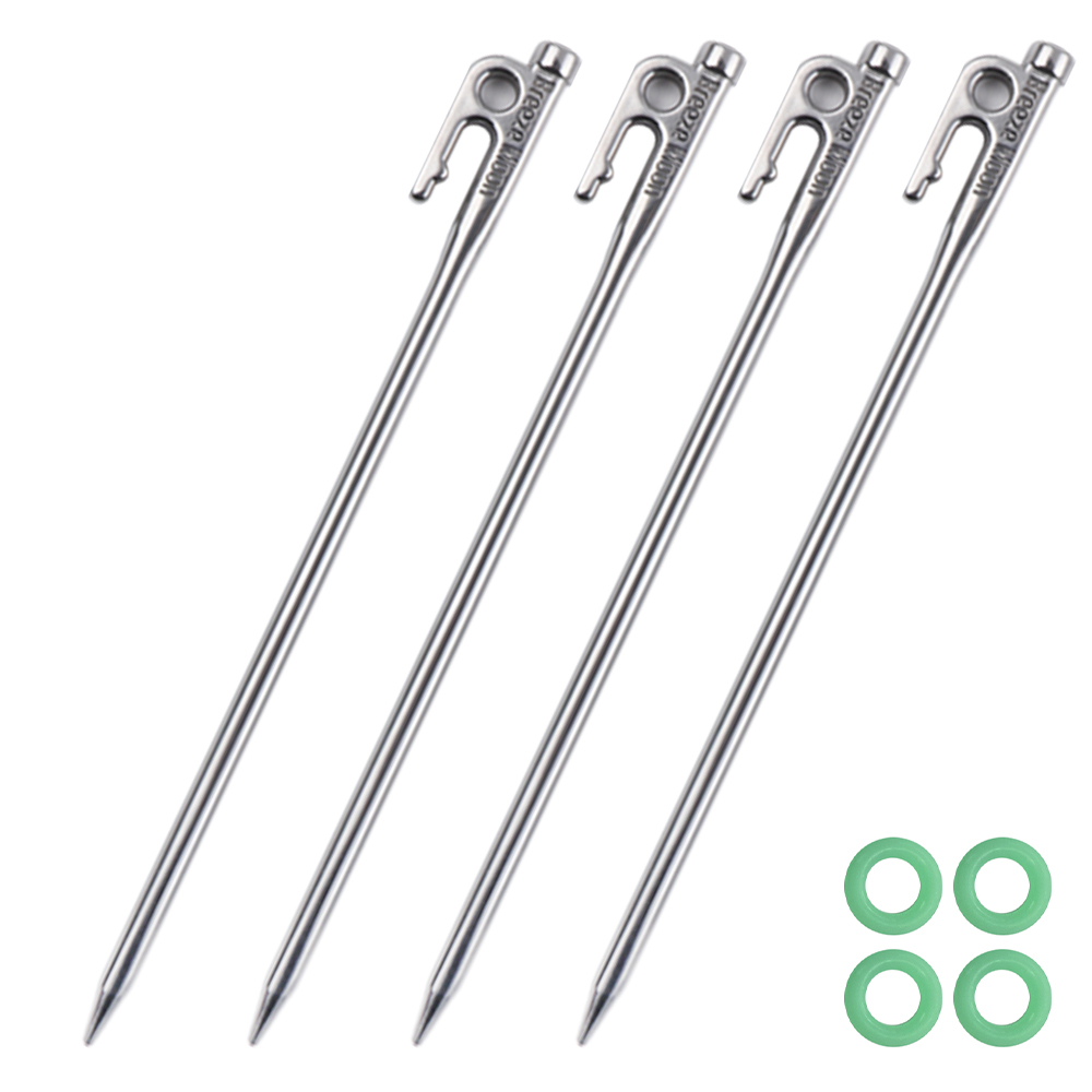 브리즈문 통주물 스테인리스 고강도 단조 텐트 캠핑 타프팩 4p + 야광링 4p 세트 24,300원