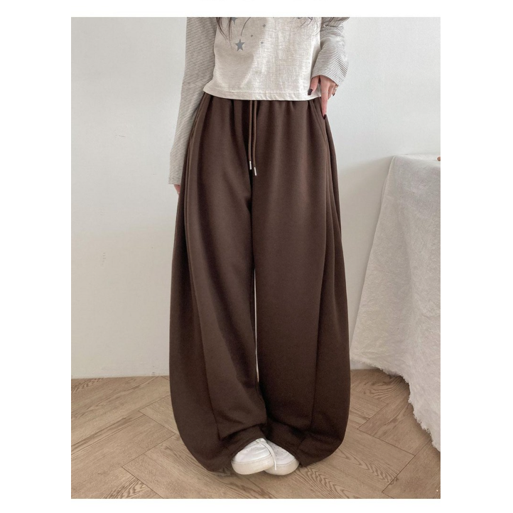 부기샵 페일 사이드핀턱 여성 와이드 트레이닝팬츠 19,900원