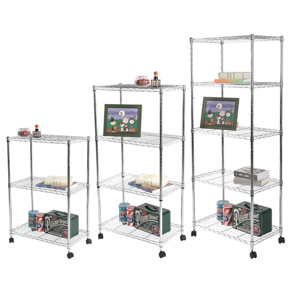 리빙코아 메탈랙 선반 600 3단/4단/5단, 실버, 4단 41,900원