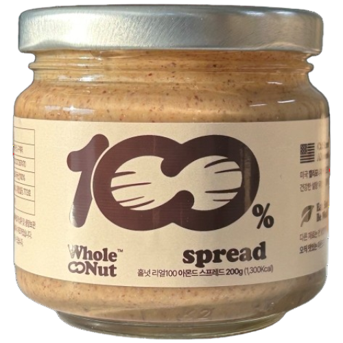 홀넛 리얼100 아몬드 버터 아몬드 스프레드 무가당 100%, 1개, 200g 11,900원
