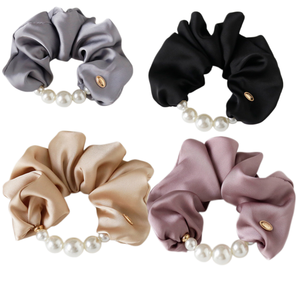 도니주니 실크 진주 스크런치 곱창머리끈 4종 8,900원